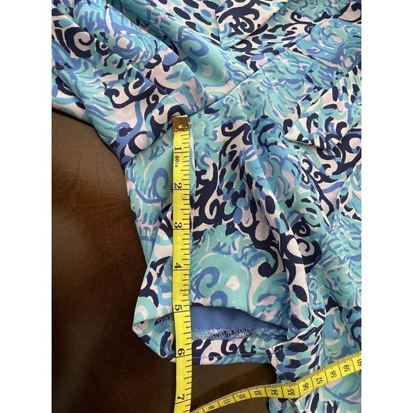 Lilly Pulitzer Shorts Tie‎ Waist Blue Patterned Casual Size 4 - Picture 11 of 11